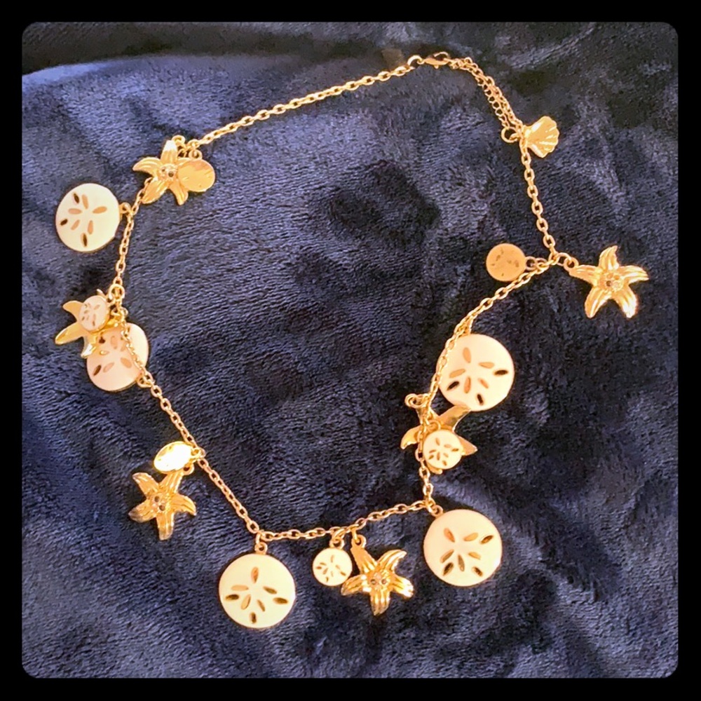 Gold and enamel statement necklace